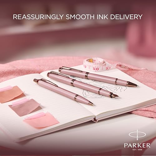 Parker IM Rollerball Pen | Finishing Touch Collection | Mauve Finish | Medium Point with Black Ink Refill | Gift Box