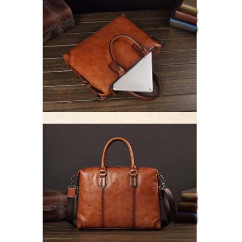 STBTOO Luggage Bags Messenger Bags Men's Leather Shoulder Bags Briefcases Handbags Laptop Bags Casual Daypacks(1)