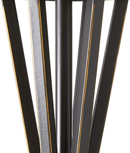 Kenroy Home Harmond 1 Light Art Glass Torchiere with Bronze Finish, Classic Style, 71.5" Height, 14.5" Width, 14.5" Depth