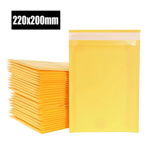 Sxzqjybb Padded envelopes,Bubble envelopes, 100 Pieces/Batch of Kraft Paper Bubble Envelope Bags of(220x200mm)