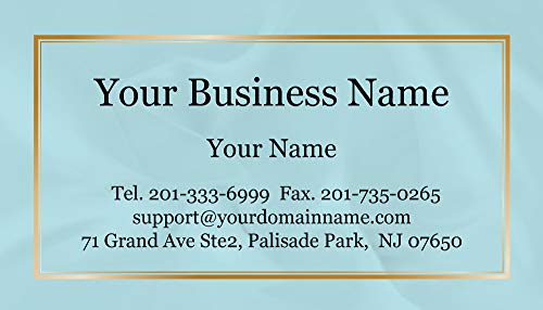 Impactonlineprinting Custom Business Cards, Available (250pcs to 2,500pcs), Full Color 2 Sides Printing - Modern Teal Image - 16pt Cover (350gsm - Thick Paper) Made in the USA