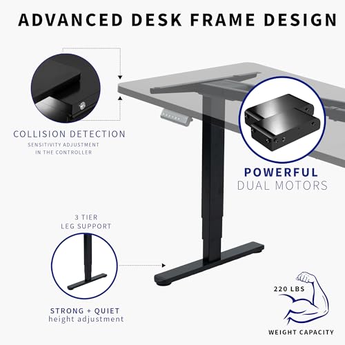 VIVO White Dry Erase 71 x 30 in Standing Desk, DESK-KIT-2W7WE