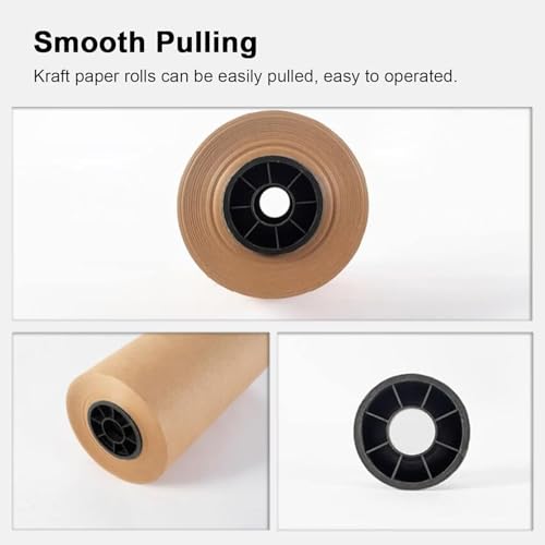 LNNW Kraft Paper Dispenser Office Kraft Paper Dispenser, Wood Frame, Wall-Mounted Paper Roll Holder for Work Note/to-Do Lists/Kids Drawing/Cafe Decorative Message Boards for Wall(Style 2)