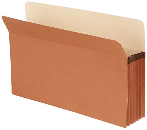 Amazon Basics Expanding Accordion File Folder Organizer, Legal Size, 5-1/4 Inch Expansion, Document Storage, Reinforced, Large Capacity, Red, 50-Pack, 9.5 x 14.8 Inches