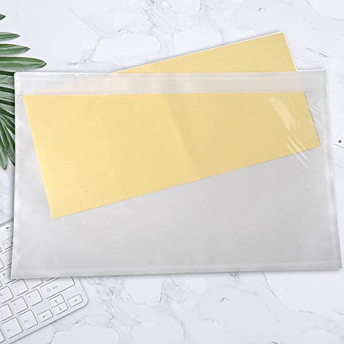 LabelMore 7.5" x 5.5" Clear Plastic Adhesive Packing List Mailing Shipping label Pouch Return Label Documents Keeps Paper Safe While Shipping (2000 Pack)