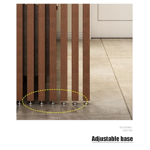Floor to Ceiling Wooden Slats，Screen Partition Post Living Room Simple ，Privacy Screens Room Partition Post，Modern Floor-to-Ceiling Partition for Living Room(7root,120cm/47.2in/3.93ft)
