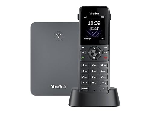YEALINK W73P High-Performance IP DECT Solution including W73H Handset and W70B Base Station, Up to 20 simultaneous calls, Flexible Noise Reduction