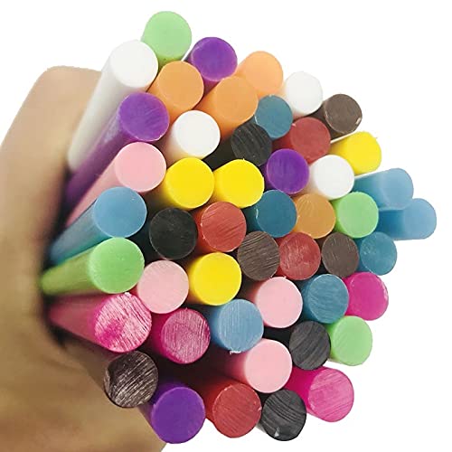 ZTBH Hot Melt Glue Sticks Mix Colorful 7x100MM Hot Melt Glue Sticks, for Electric Glue Gun Craft Hand Repair Accessories Melt Glue Stick