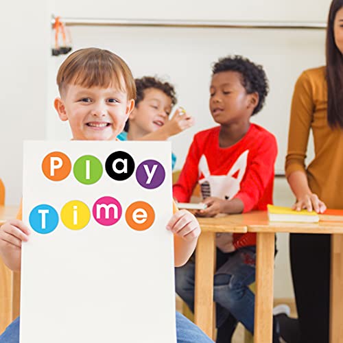 Barker Creek 3 1/4" Circle Letter Pop-Outs 2-Pack, Happy, Jazz Up Your Bulletin Boards with These Colorful Letters, 420 Upper and Lowercase Letters, Numbers & Punctuation Marks (3644)