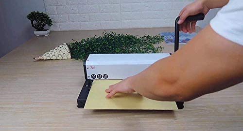 CGOLDENWALL Hole Punch 10 Holes Paper Puncher 3X8mm Holes for Contract/Tender/Document/PP Film Punching Desk Office Paper Punching Machine