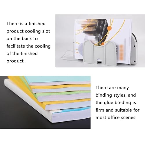 WHIPIN Hot Melt Binding Machine, Electric Mini A4 Thermal Binding Machine, 33mm Max Binding Thickness, Book Ridge Binding Kit, Simple Operation, Fast Binding for Photo Documents, Reports
