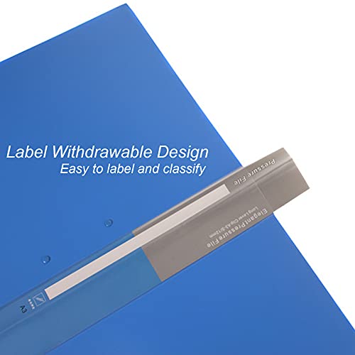 Acocony Punchless Binder Letter Size with 2 Clamp Blue 6-Pack