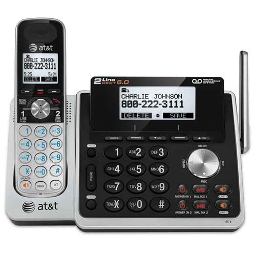 AT&T TL88102 + (2) TL88002 3 Handset Cordless Phone (2 Line) DECT 6.0…
