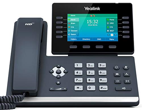Yealink T54S SIP POE Office Phone Bundle with Power Supply and Microfiber Cloth - Requires VoIP Service, Compatible with Vonage, Ring Central, 8x8, or Cloud Services - #YEA-T54S (T54S Basic Bundle)