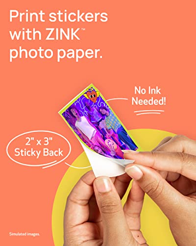 Canon Ivy Zink 2" x 3" Photo Sticker Paper 100 Sheets Pack