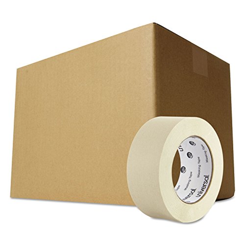Universal UNV51302CT 3 in. Core 48 mm x 54.8 in. General Purpose Masking Tape - Beige (24/Carton)