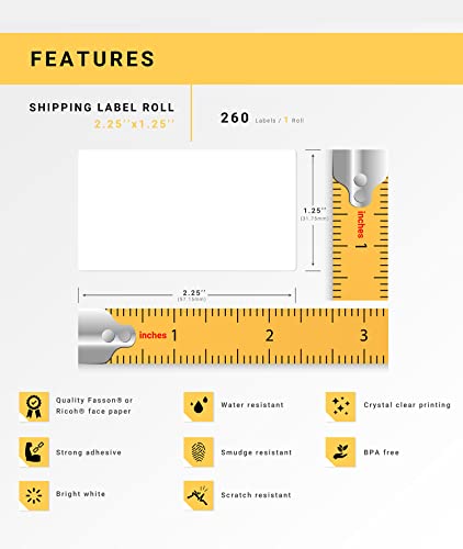 HouseLabels Compatible with Zebra, 3/4" Core, 2.25" x 1.25"