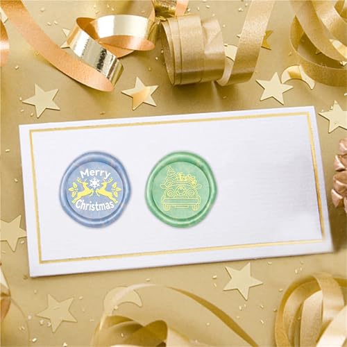 Wax Stamp 2pcs Gifts Wax Seal Stamp Head Removable Sealing Brass for Creative Gift Envelopes Invitations Cards Decoration