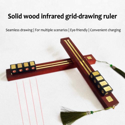 THYXGS 1 Pair Smart Grid Calligraphy Paperweight, 2-30cm Spacing, Adjust Brightness, Magnetic Lamp Head, Type-c Power Interface, for Practice and Scroll Artwork 33cm