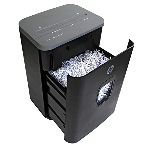 HP - Cross Cut Paper Shredder, 20-Sheet with Slide Top for Office Use
