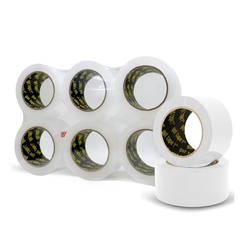8NET Clear Packing Tape, 2.6 mil 2" x 110 yds (330 ft), Heavy Duty Shipping Moving Box Carton Sealing Tapes Strong Adhesive Premium Quality, 36 Rolls/Case