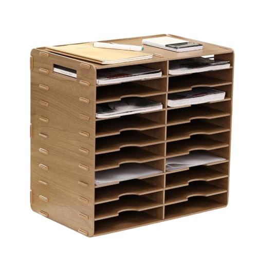 Asiwnshw 20 Compartments Mail Organizer, Desktop Bill Paper sorter