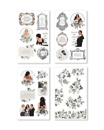 Rongrong Live in the Moment Planner Stickers Book for Planners, Calendars and Journals – Aesthetic Premium Quality Stickers – Scrapbook Accessories – 24 Pages