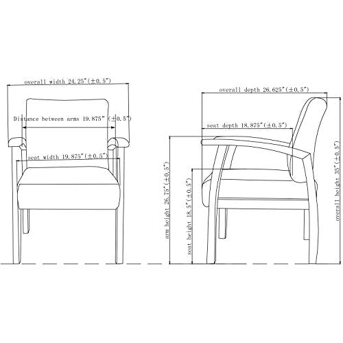 Lorell Deluxe Guest Chair, Espresso/Taupe
