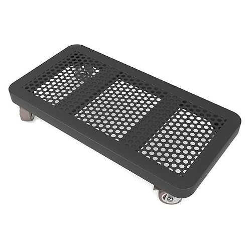 VHDY85KA Office Mobile PC Tower Stand, Rolling CPU Stand for Under Desk, Floor CPU Holder Stand Cart with Lockable Wheels, for Home, Office Accessories(Black,400mm*200mm)
