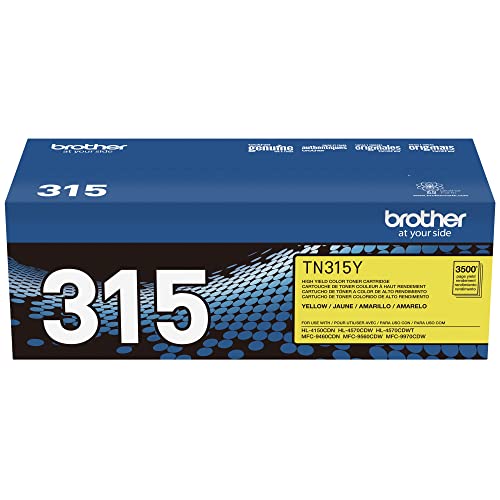 Brother TN-315Y DCP-9050 9055 9270 HL-4140 4150 4570 MFC-9460 9465 9560 9970 Toner Cartridge (Yellow) in Retail Packaging