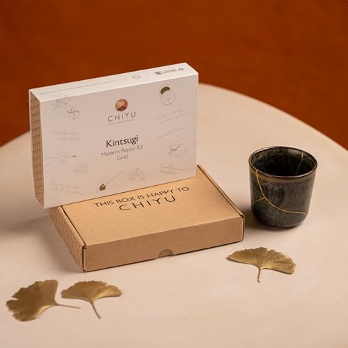 CHIYU Kintsugi Repair kit: Modern Repair Kit - Gold - Gold Glue - Food Safe - Dishwasher Safe - The Most Complete and Durable Kintsugi kit