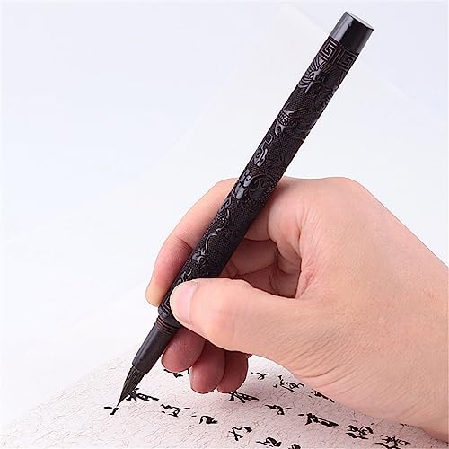 OBKSEB Lowercase Brush Ebony Wolf Hair Sutra Scribe Heart Student Pen
