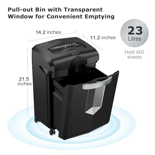 Bonsaii 18-Sheet Cross-Cut 60-Min Run Heavy Duty Paper Shredder
