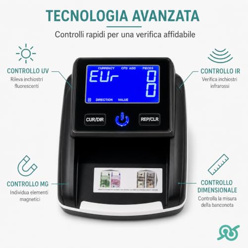 TEMPO DI SALDI Upgradeable Portable Professional False Banknote Detector and Counter