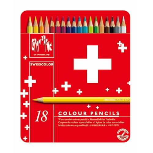 Creative Art Materials Swisscolor Pencils Metal Box, Set of 18 (1285.718)