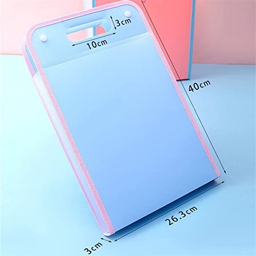 LSSOAZZVVN File Organizer Desk File Folder Document Paper Organizer Storage Holder Multilayer Expanding Box School Office Stationery Document Bag File Folders (Color : Gray) (Gray)