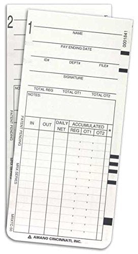 UABRLA (300) Amano MRX-35 Time Cards
