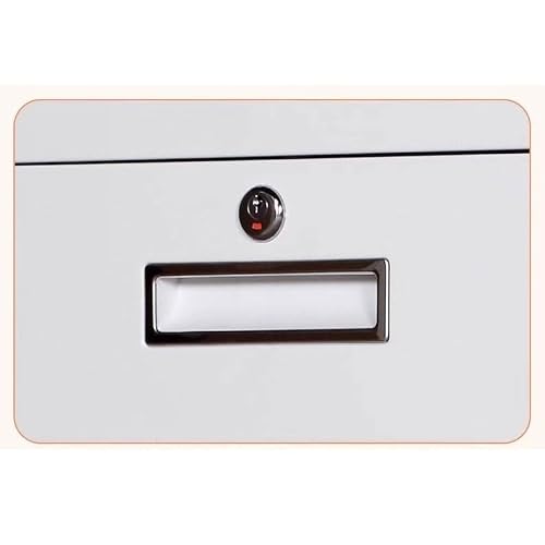 LIBANGRONG-888 3 Tier Large Capacity File Cabinet, Office Data Organization Cabinet, Balcony Storage Cabinet with Locks File Storage Cabinets (White)
