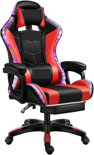 XYIANG Office, Gaming,Computer,Leather Office Light Gamer Swivel Gaming (RGB Pedal01 One Size)