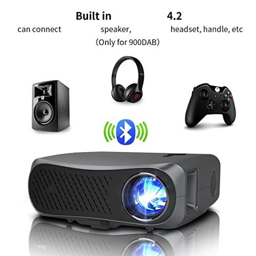 XJPWZER Home Projector Led Theater Beamer System Full 1080p Native Resolution 10000:1 Contrast Ratio 900dab(E)