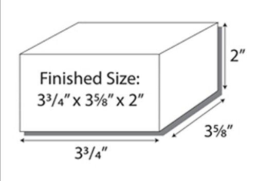 Print-Ready Business Card Box (3-3/4" x 3-5/8" x 2"), Die-Cut on 18" x 12" White 14pt C1S Cover Paper - 100 Sheets (Boxes)