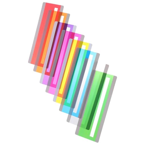Guided Reading Strips 48pcs Pet Reading Guide Strips Colorful Sentence Tracker Bookmark Strip Highlight Marker for Books