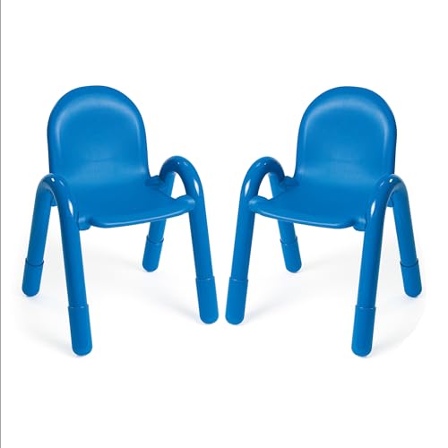 Children’s Factory Baseline 13" Child Chair, Royal Blue, 2 Pack, Stackable Ergonomic Seating Solution for Classrooms and Homeschools