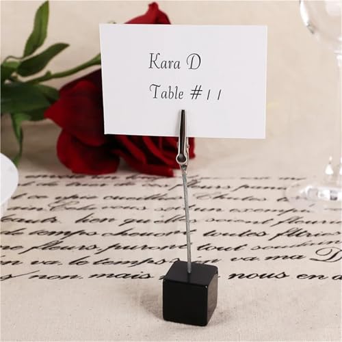 Memo Clip Holders Stand with Alligator Clasp 50 PCS Card Holder Square Memo Clip Photo Office Note