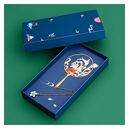 Bookmark Metal Bookmark Small Gift Graduation Souvenir Retro Chinese Style Teacher Gift 12 Styles Metal Bookmark (Color : 4) (2)