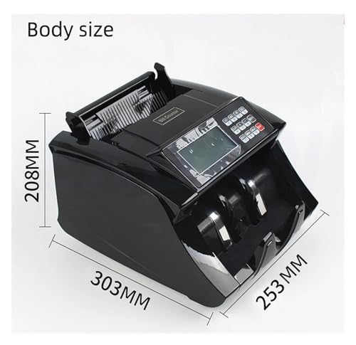 GAZOGJ Cash Register, Automatic Multicurrency Cash Registe Money Counter, Bill Detector Counting Machine LCD Display for Euro Us Dollar AUD Pound