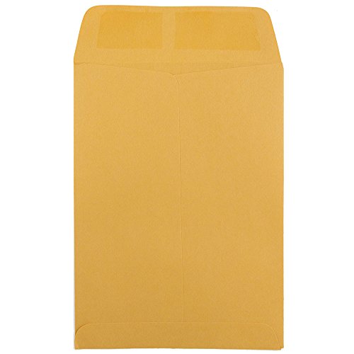 JAM PAPER 5 1/2 x 7 1/2 Open End Catalog Envelopes - Brown Kraft Manila - Bulk 250/Box