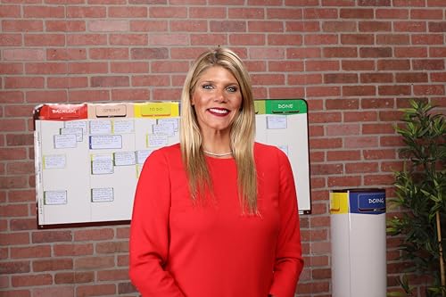 PMXBOARD 6 Column Kanban Board, Full Magnetic Dry Erase Scrum Board, Flexible Wall-Mount Agile Whiteboard for Workflow Tracking, Project Planning, Team Collaboration, 4 Markers & Eraser