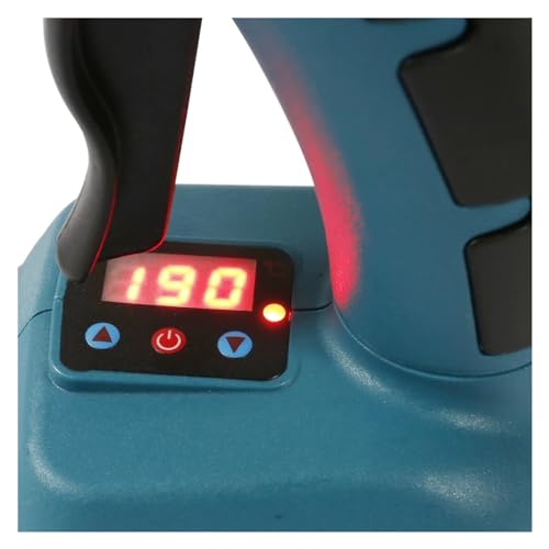 LIBODD Hot Glue Gun 100W Electric Hot Melt Glue Gun Cordless for 21V Battery DIY Welding Hot Air Gun Digital Display 11mm Glue Sticks for DIY Arts, Crafts and Quick Repairs(with 30 Glue Sticks)