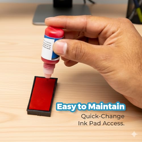 Classic Past Due Self Inking Rubber Stamp Combo with Refill (Red Ink) - X-Large (10 Pack)